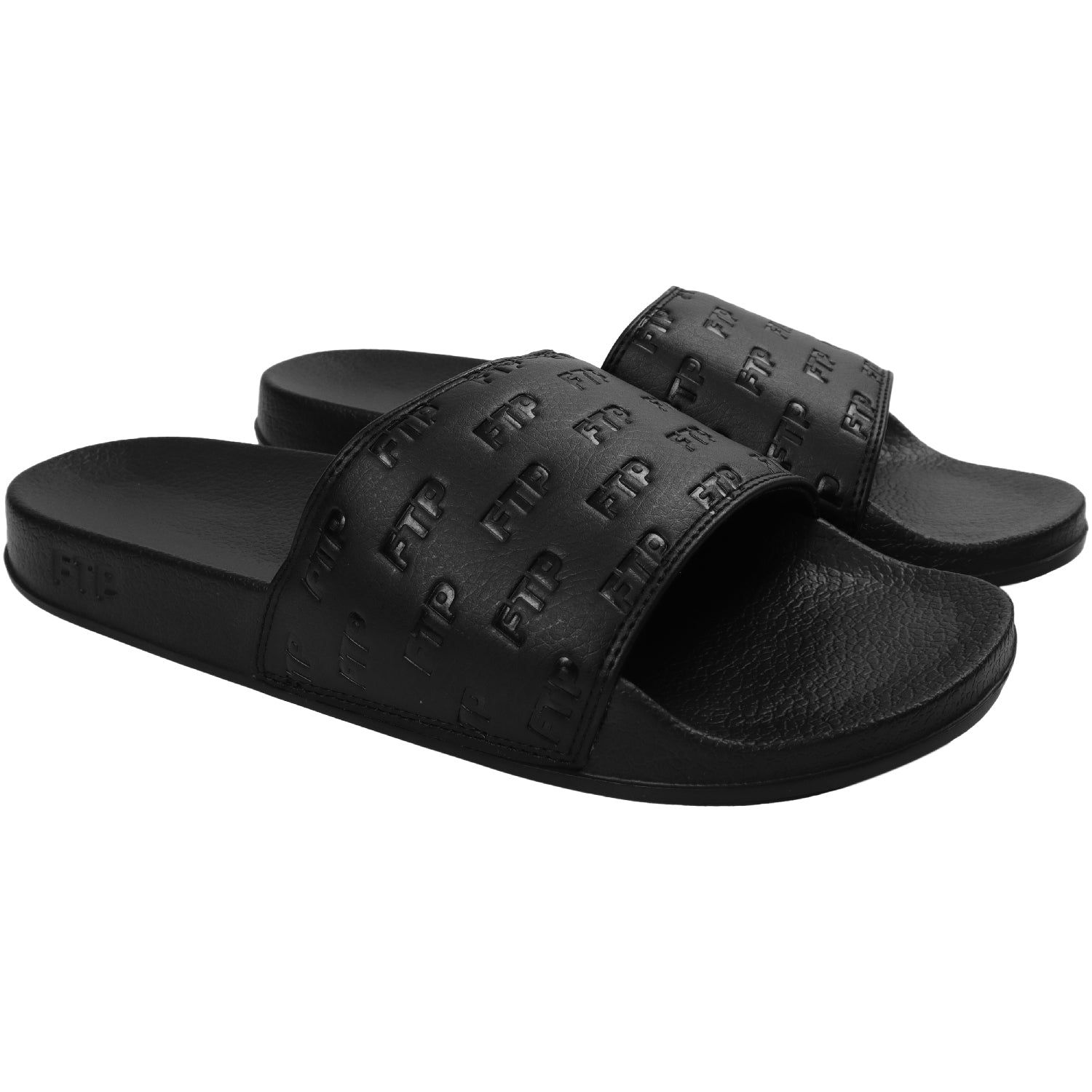 DEBOSSED ALL OVER LOGO SLIDES(BLACK) sold by FTP product image thumbnail 2
