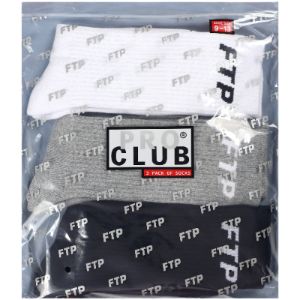アクセサリー FTP + PRO CLUB 3 PACK SOCKS FTP Pro Club Socks (3 Pack) Multicolor Men's - FW24 - US