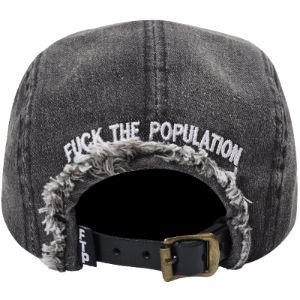 FRAYED DENIM LOGO CAMP HAT(BLACK) sold by FTP