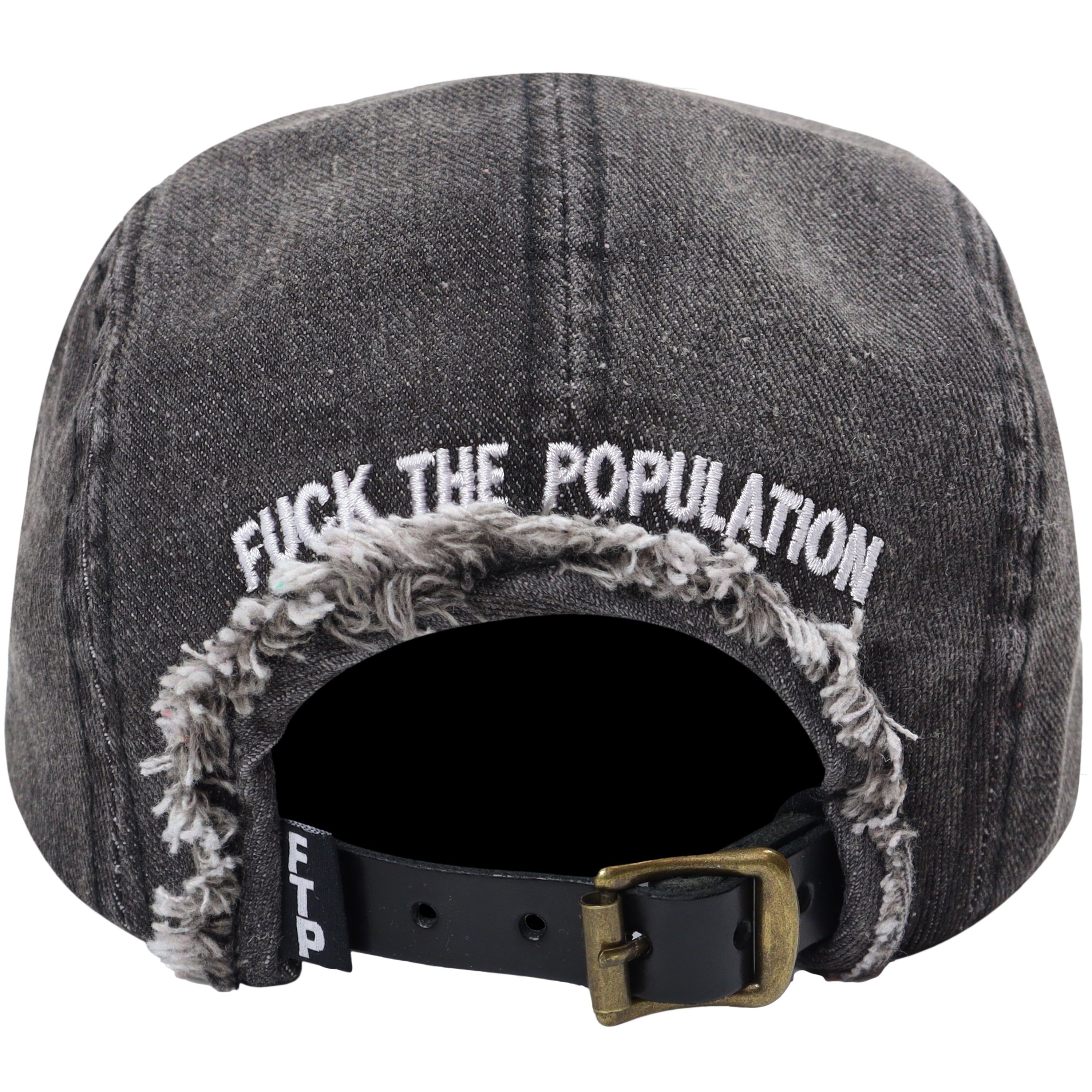 FRAYED DENIM LOGO CAMP HAT(BLACK) sold by FTP product image thumbnail 2