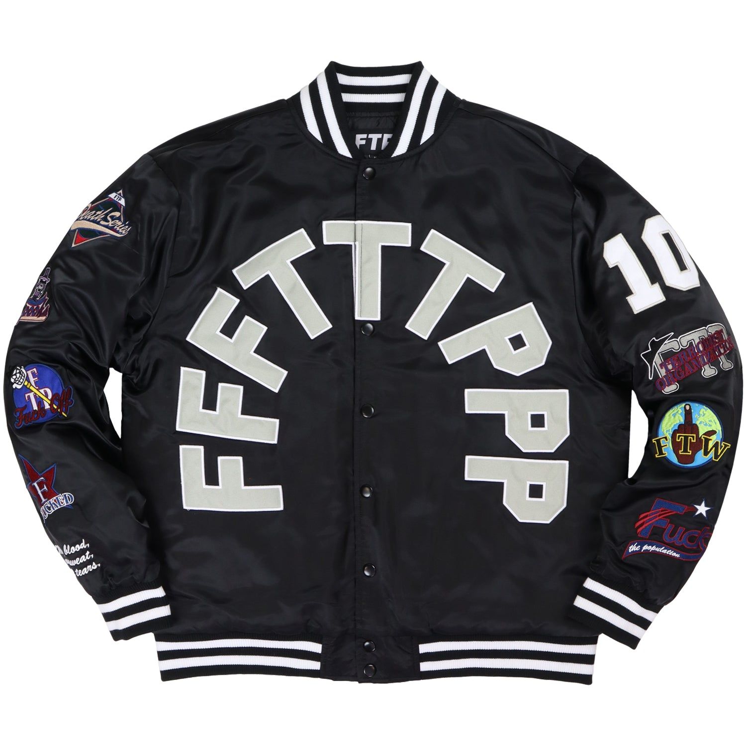 LEAGUE VARSITY JACKET(BLACK) sold by FTP