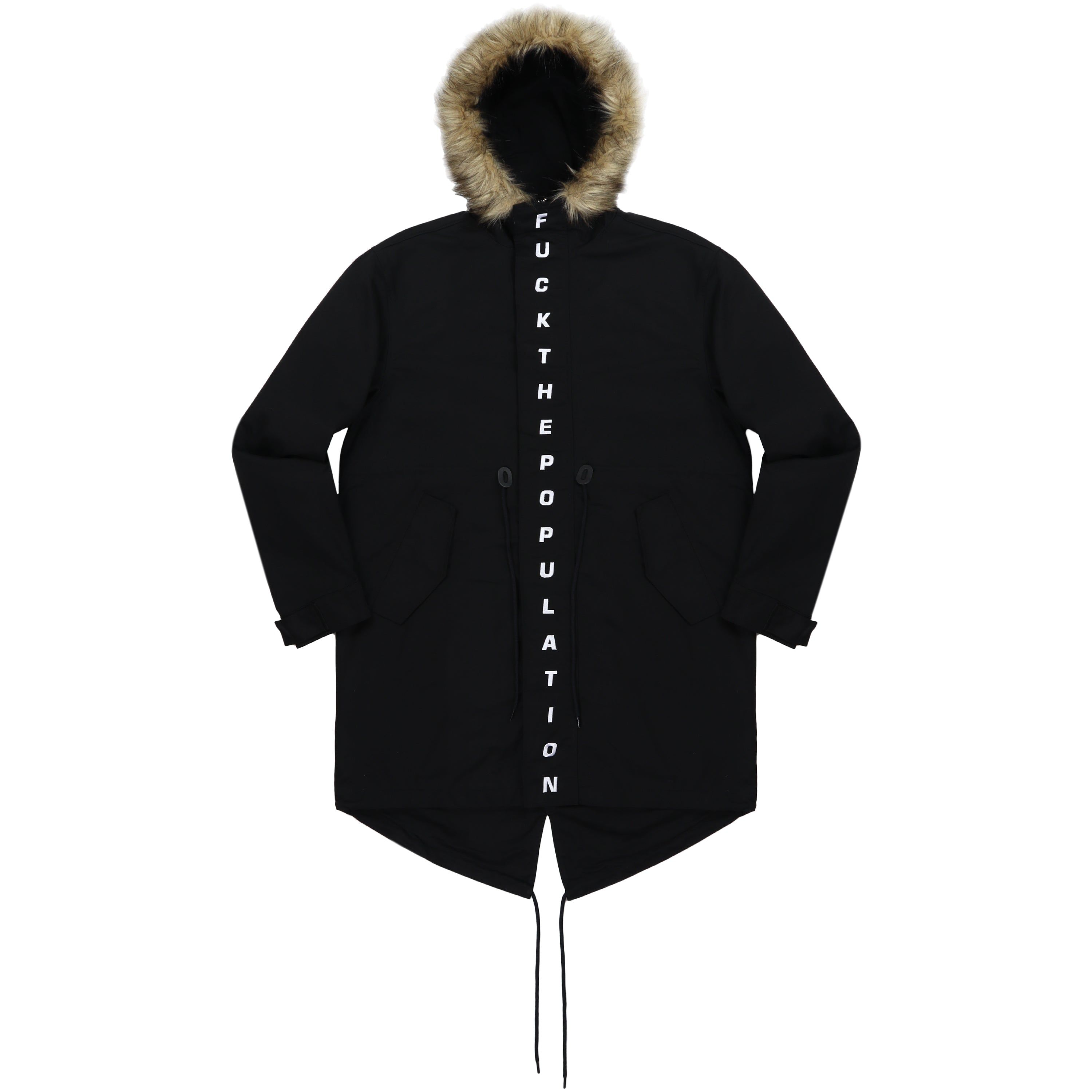 SPELL OUT FISHTAIL PARKA(BLACK) sold by FTP
