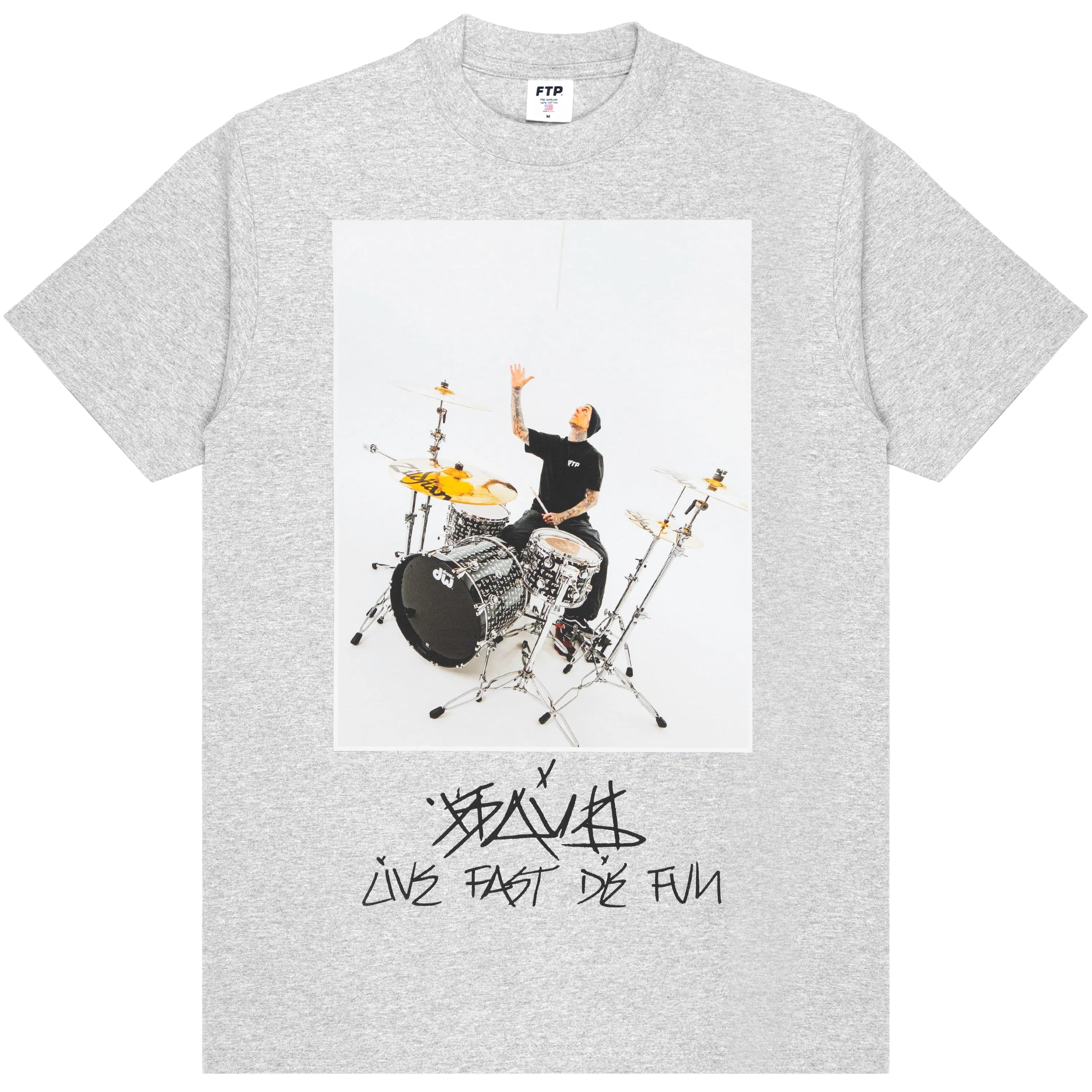 FTP + FAMOUS TRAVIS BARKER PHOTO TEE(HEATHER GRAY) sold by FTP