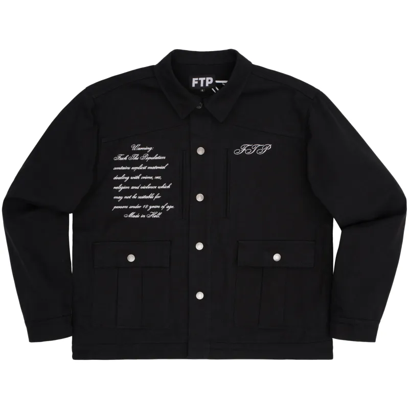 EMBOSSED LOGO WORK JACKET(BLACK) | Parallel