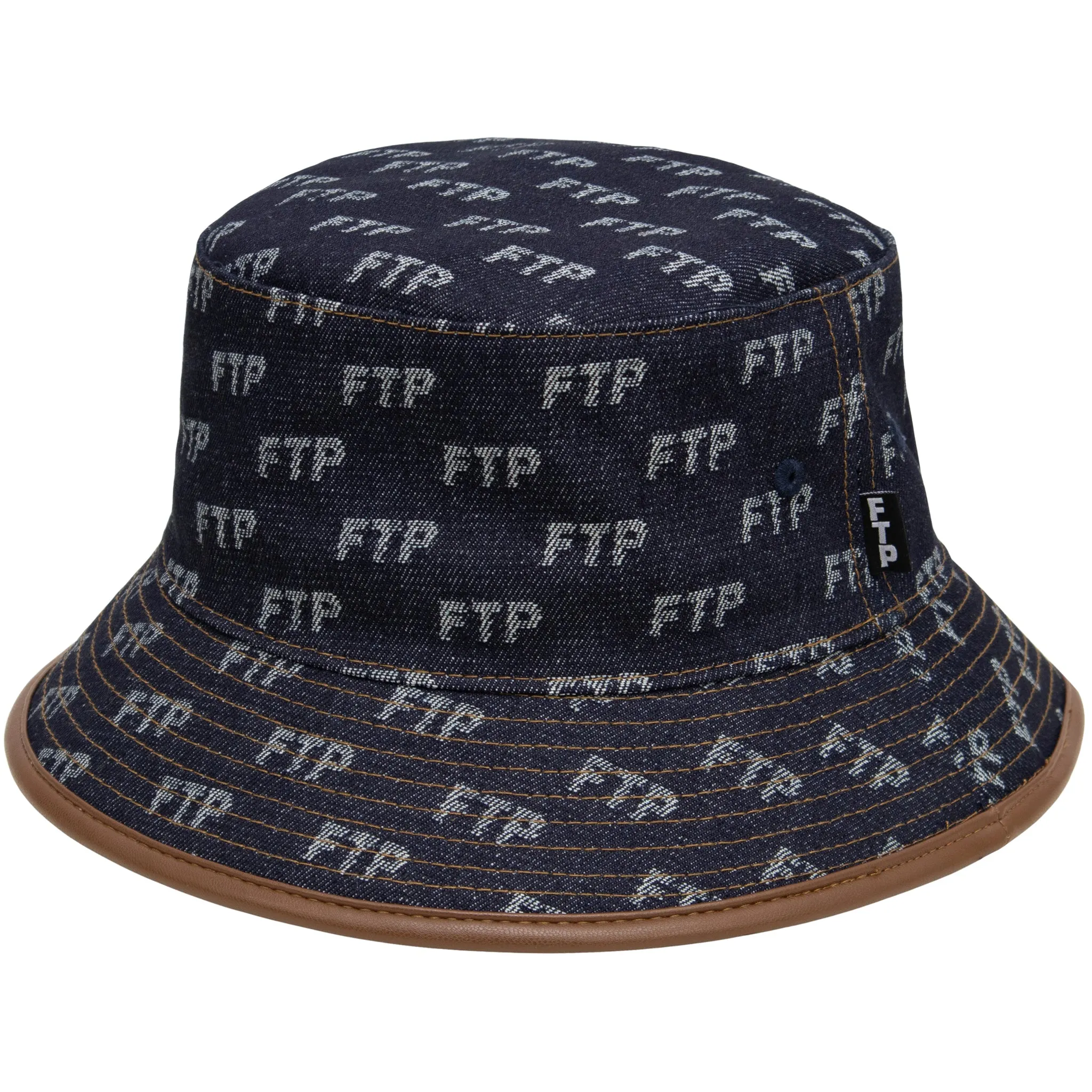 JACQUARD DENIM LOGO BUCKET HAT(INDIGO) sold by FTP