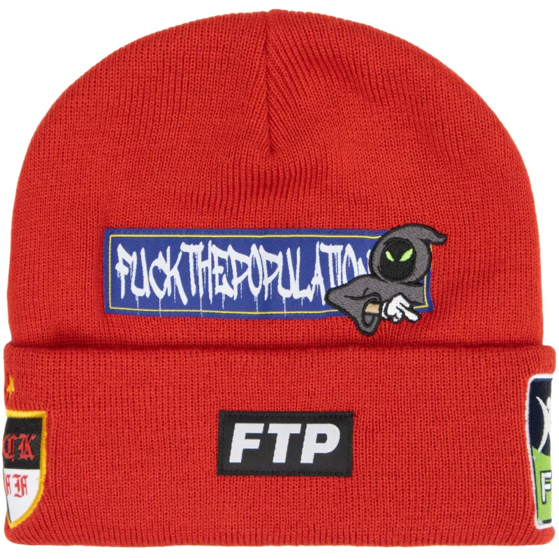 CLUB LOGO BEANIE(RED) sold by FTP