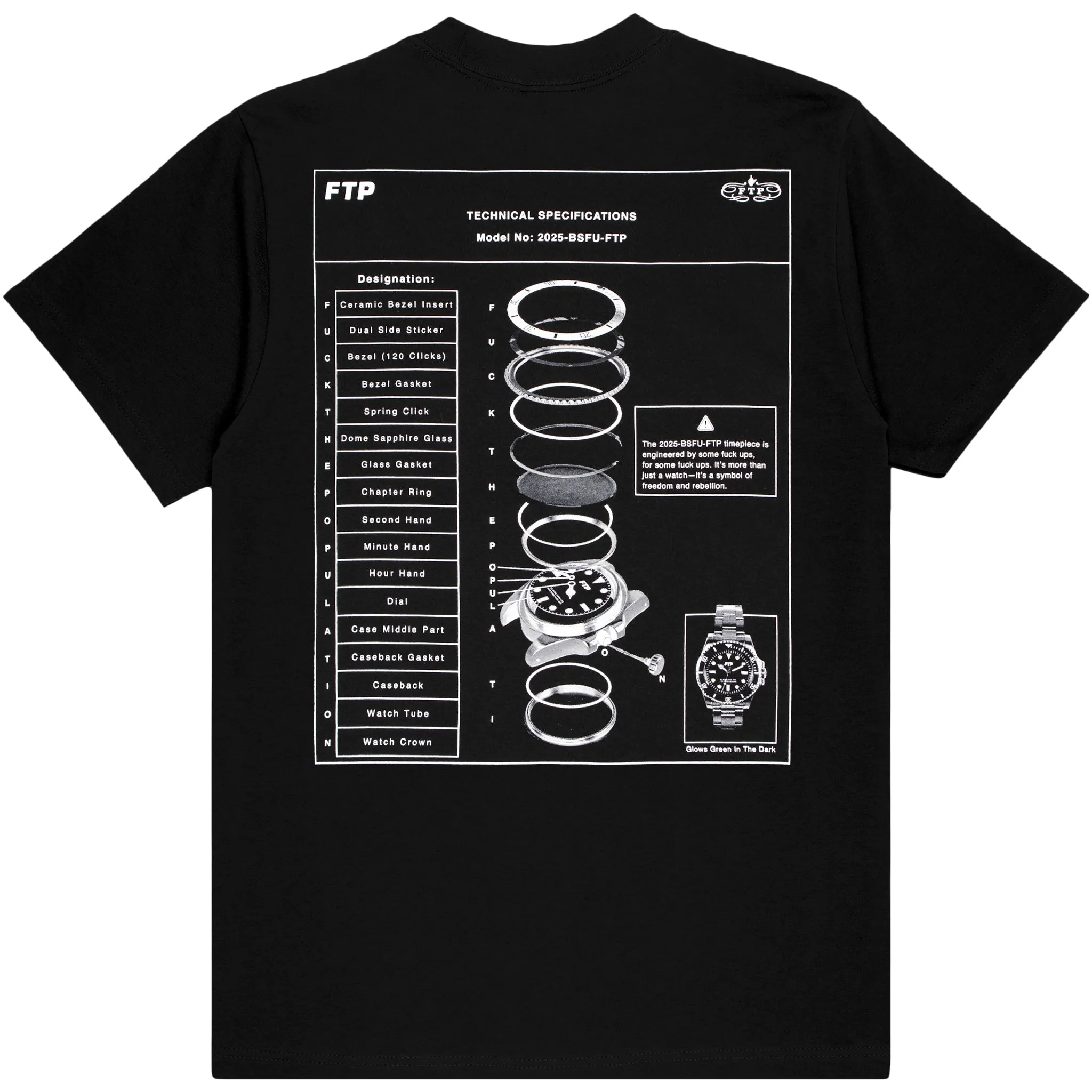 TECHNICAL SPECS TEE(BLACK) sold by FTP product image thumbnail 2