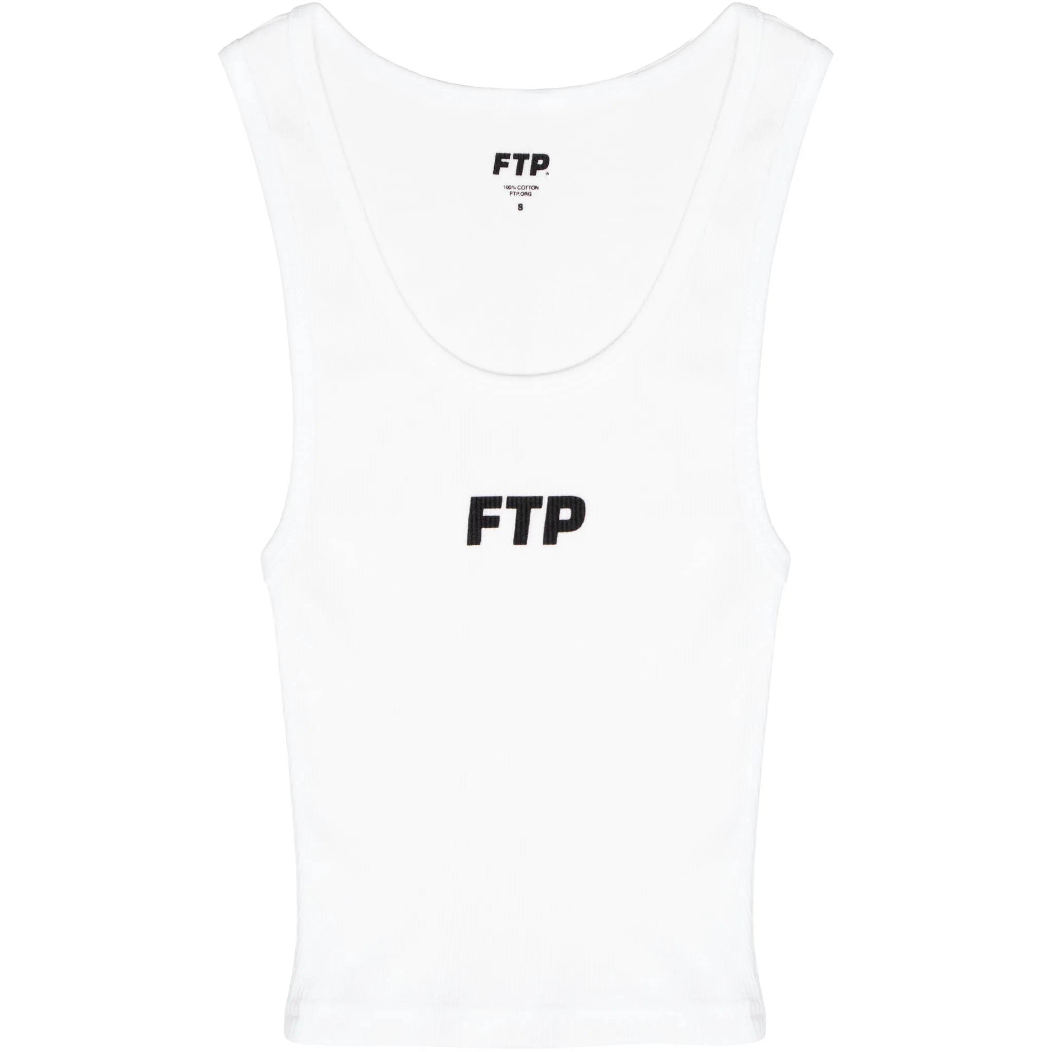 LOGO WOMEN'S CROP TANK TOP(WHITE) sold by FTP