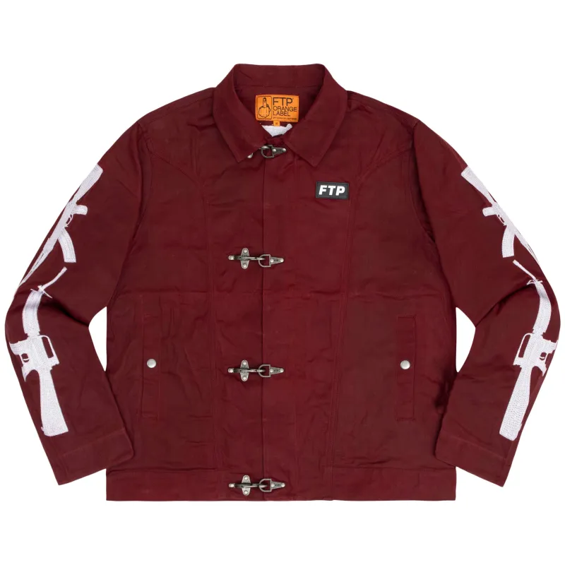 FIREARM WAXED WORK JACKET(MAROON) made by FTP