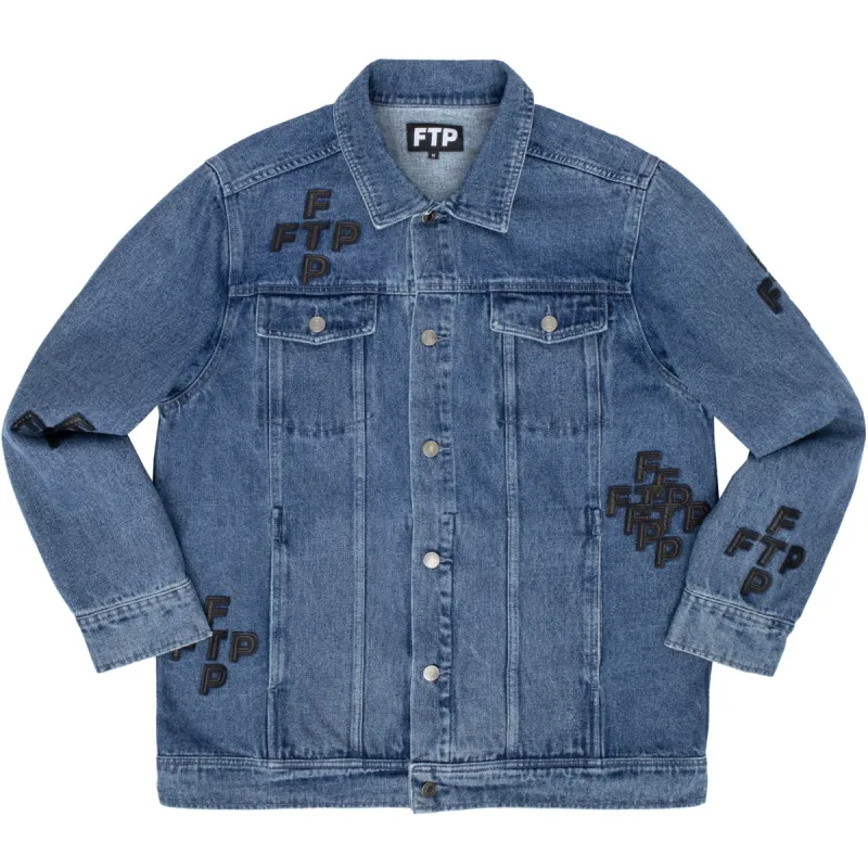 CROSS LOGO DENIM TRUCKER JACKET(INDIGO) sold by FTP