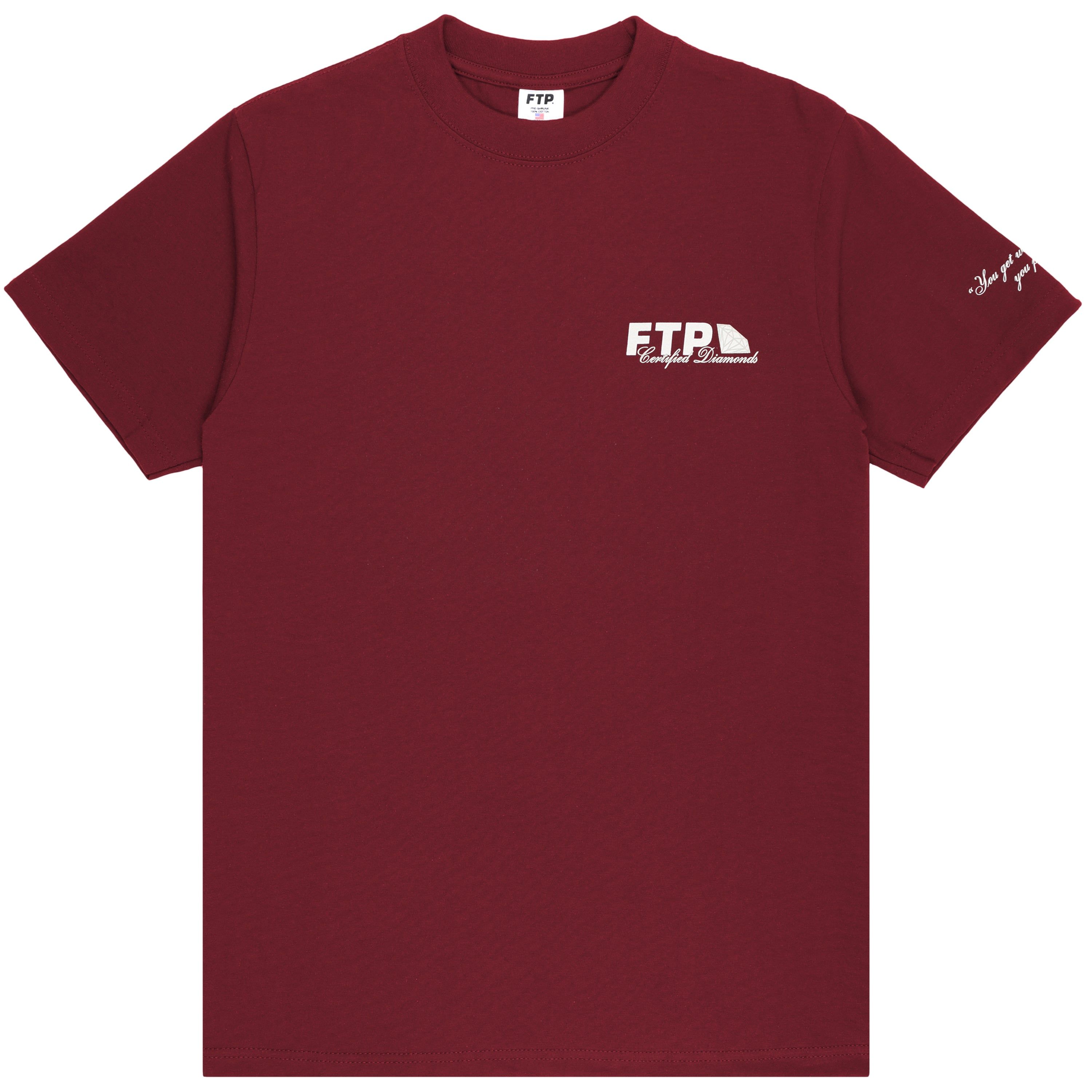 DIAMOND DEALER TEE(MAROON) sold by FTP
