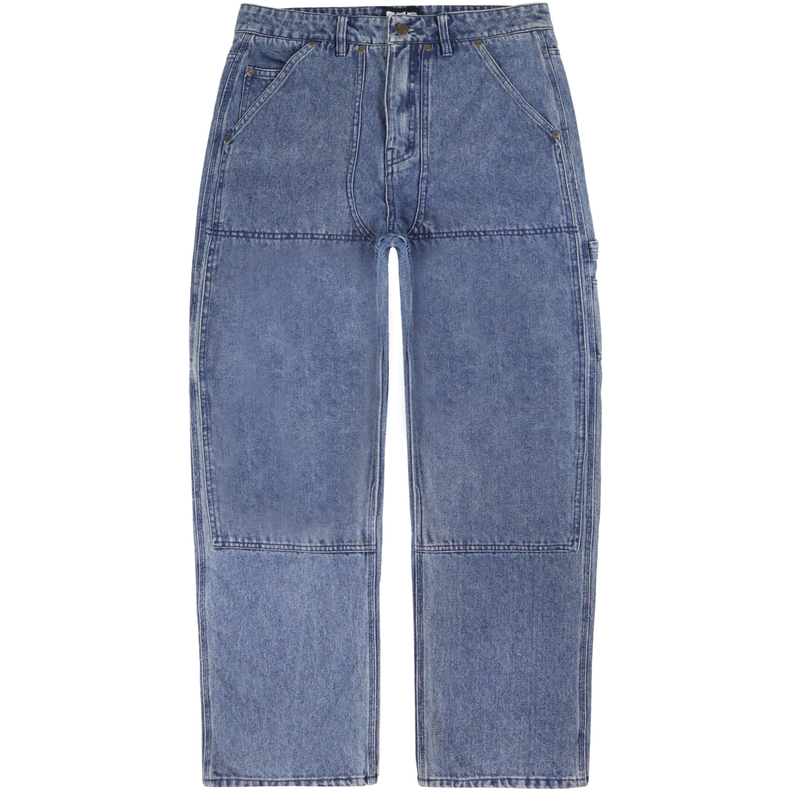 FRAYED DENIM LOGO CARPENTER PANT(WASHED INDIGO) sold by FTP