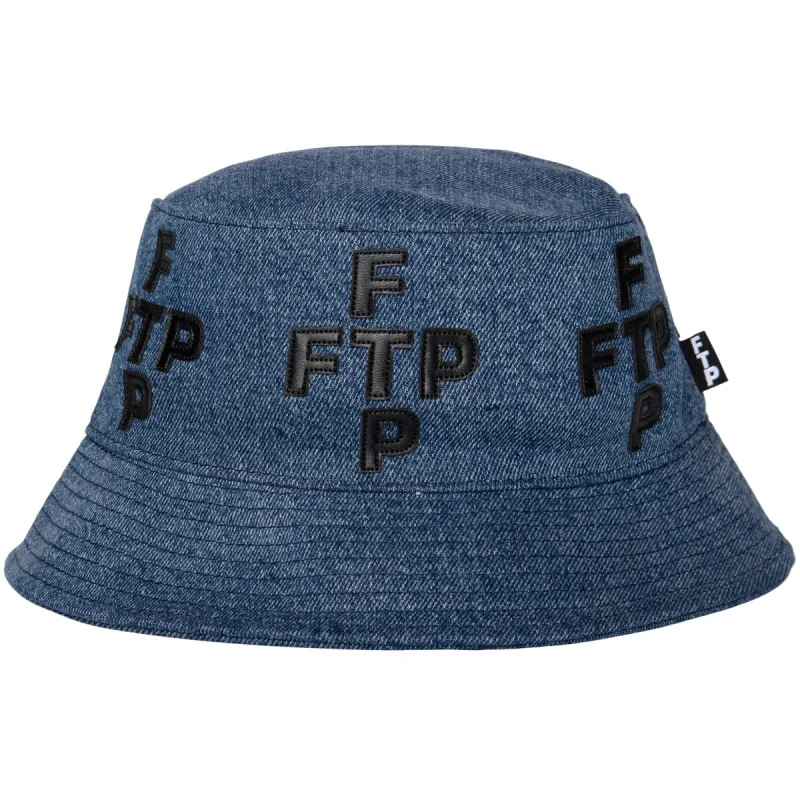 CROSS LOGO DENIM BUCKET HAT(INDIGO) sold by FTP