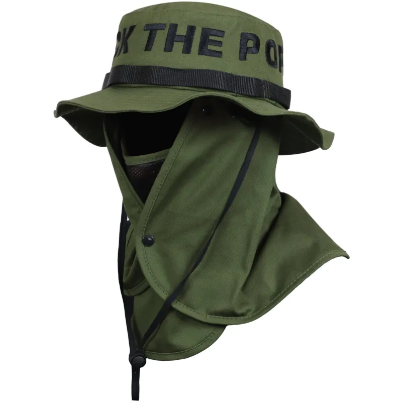 SPELL OUT FACE MASK BOONIE HAT(OLIVE) sold by FTP