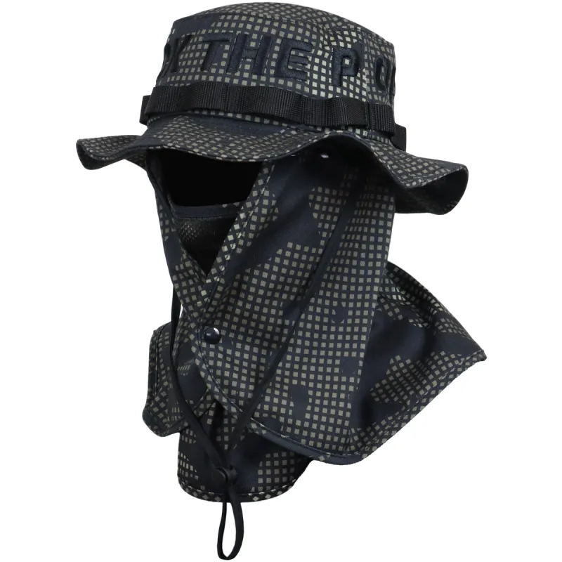 SPELL OUT FACE MASK BOONIE HAT(NIGHT CAMO) sold by FTP