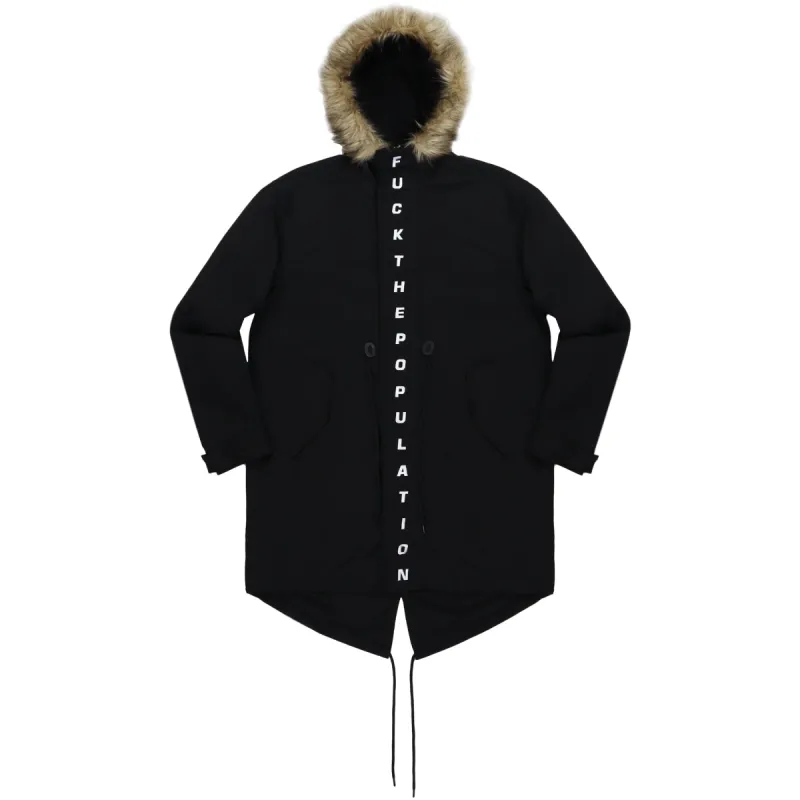 SPELL OUT FISHTAIL PARKA(BLACK) sold by FTP