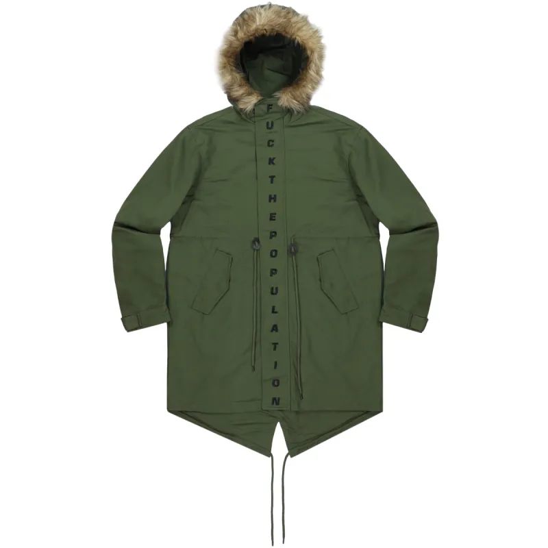 SPELL OUT FISHTAIL PARKA(OLIVE) sold by FTP