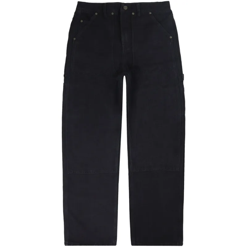FRAYED DENIM LOGO CARPENTER PANT(BLACK) sold by FTP