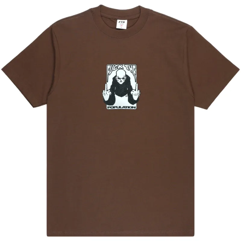 FUCK OFF TEE(BROWN) sold by FTP