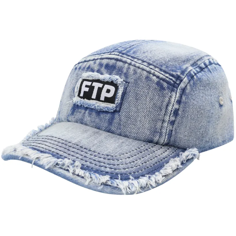 FRAYED DENIM LOGO CAMP HAT(LIGHT INDIGO) sold by FTP