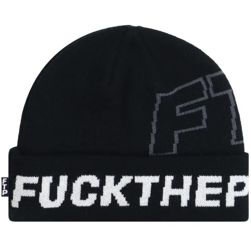 SPELLOUT BEANIE(BLACK) sold by FTP
