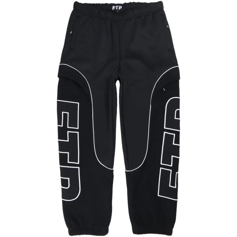 MESH PIPING LOGO SWEATPANT(BLACK) sold by FTP
