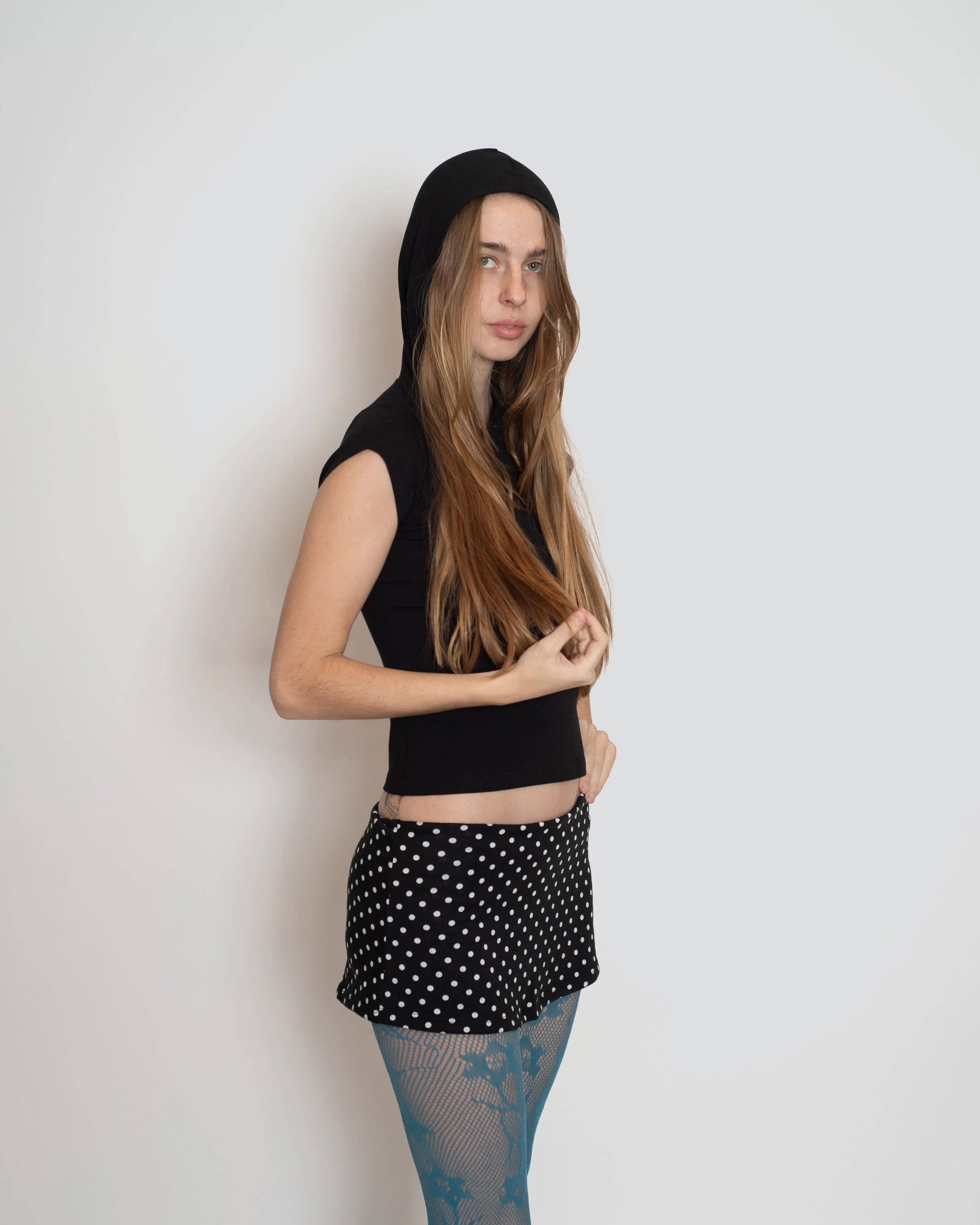 Black Hooded Top sold by Cafe Forgot product image thumbnail 3