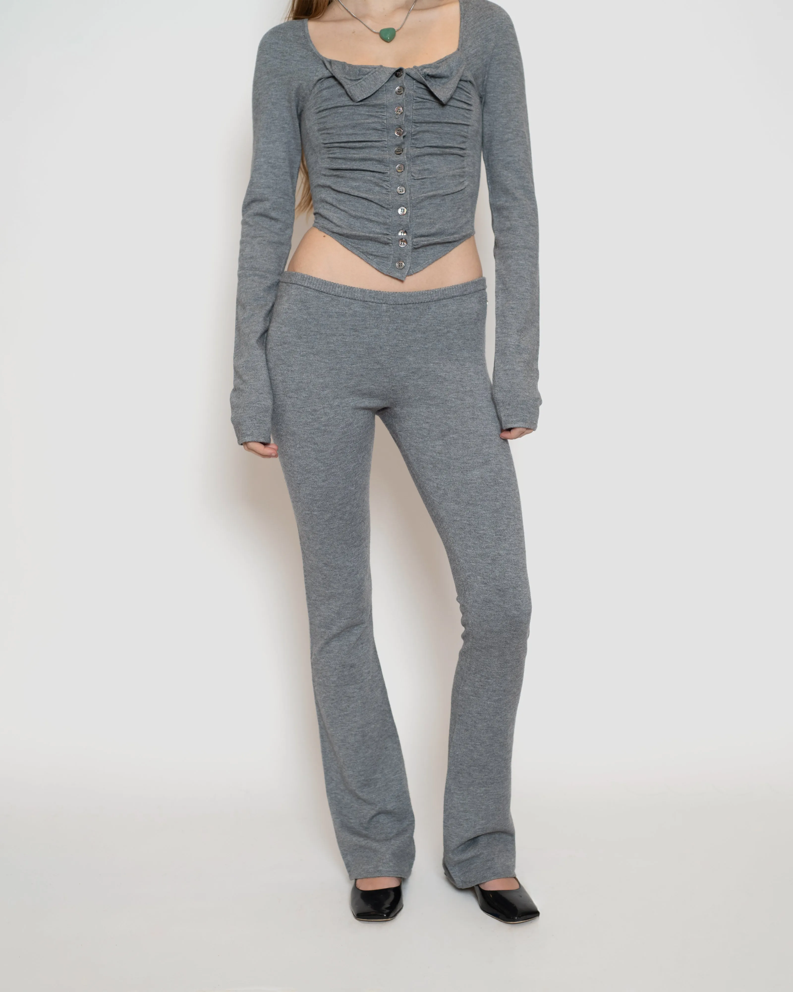 Heather Grey Alia Pants sold by Cafe Forgot