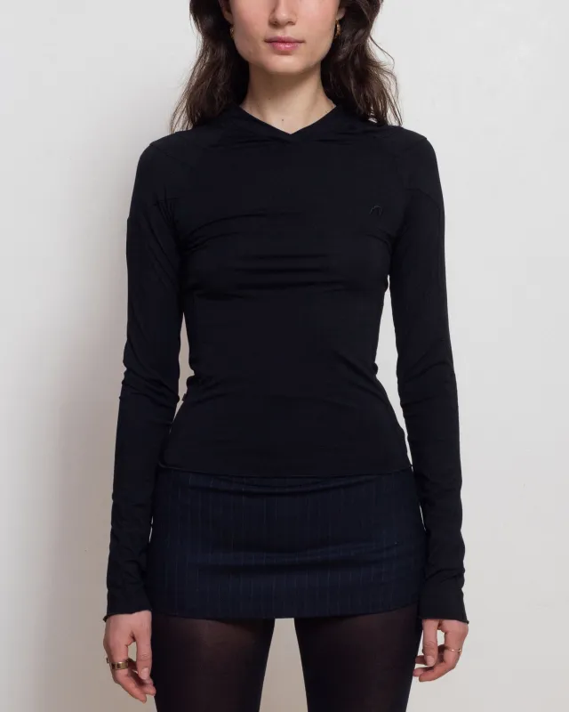 Black Long Sleeve Mel Tee made by Miaou