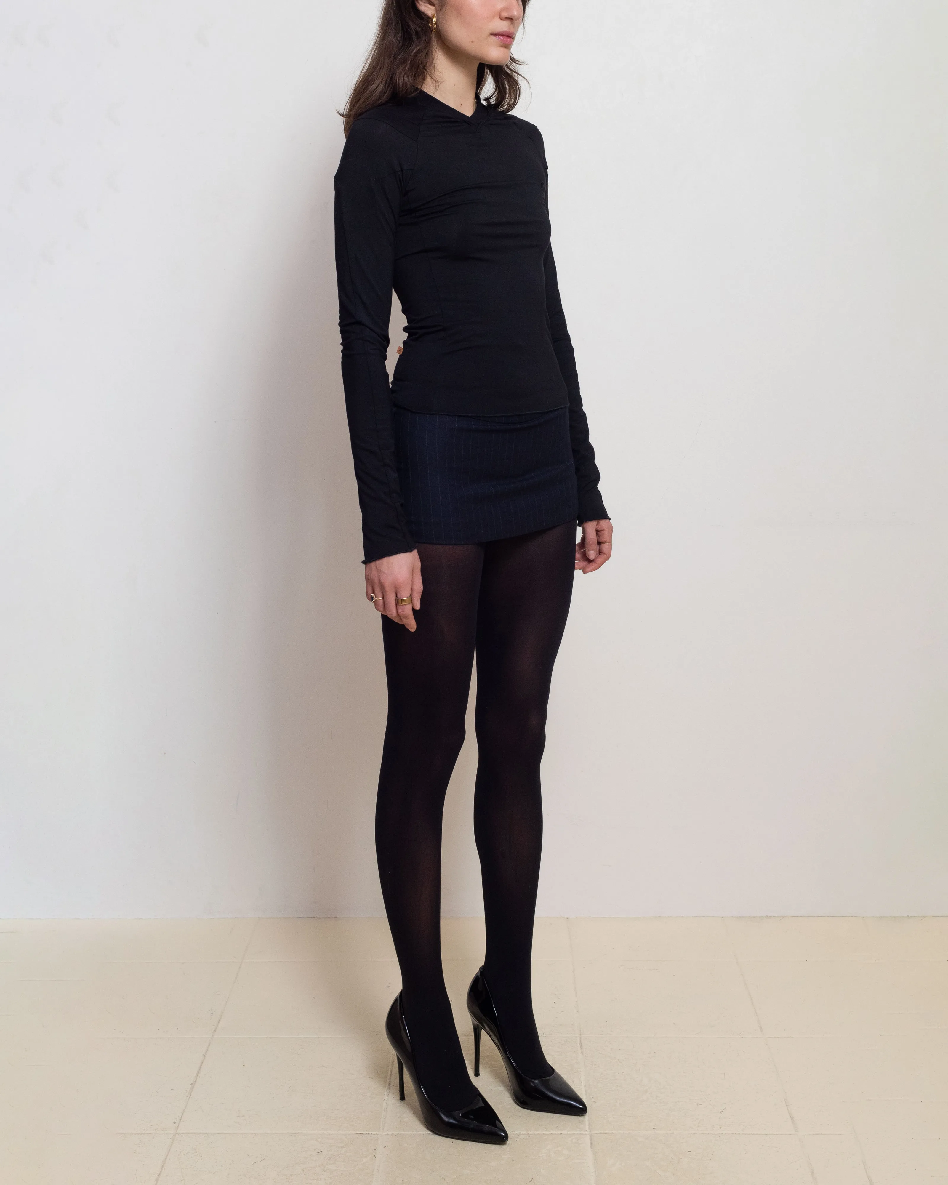 Black Long Sleeve Mel Tee sold by Cafe Forgot product image thumbnail 3