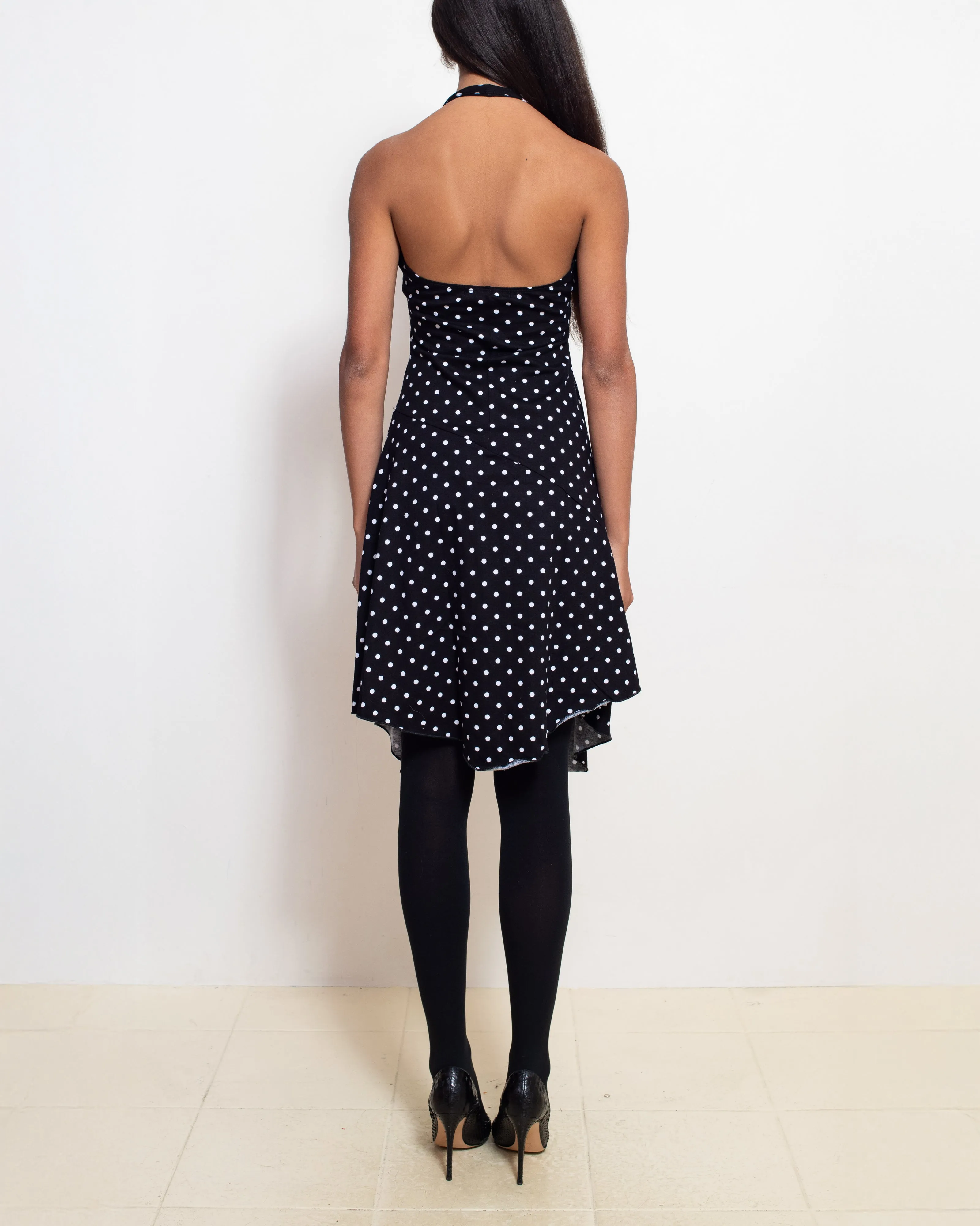 Black Polka Dot Aurora Dress sold by Cafe Forgot product image thumbnail 4