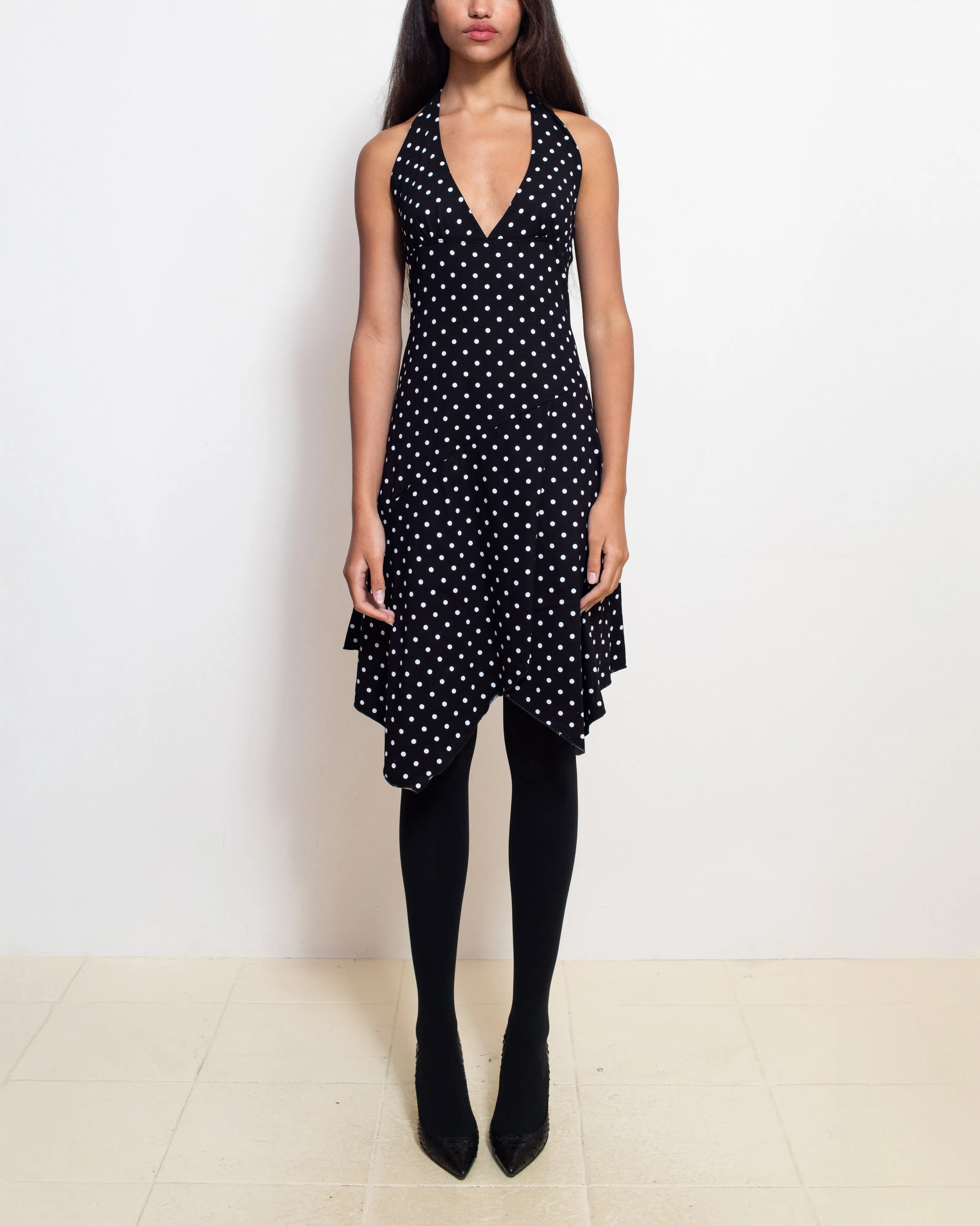 Black Polka Dot Aurora Dress sold by Cafe Forgot