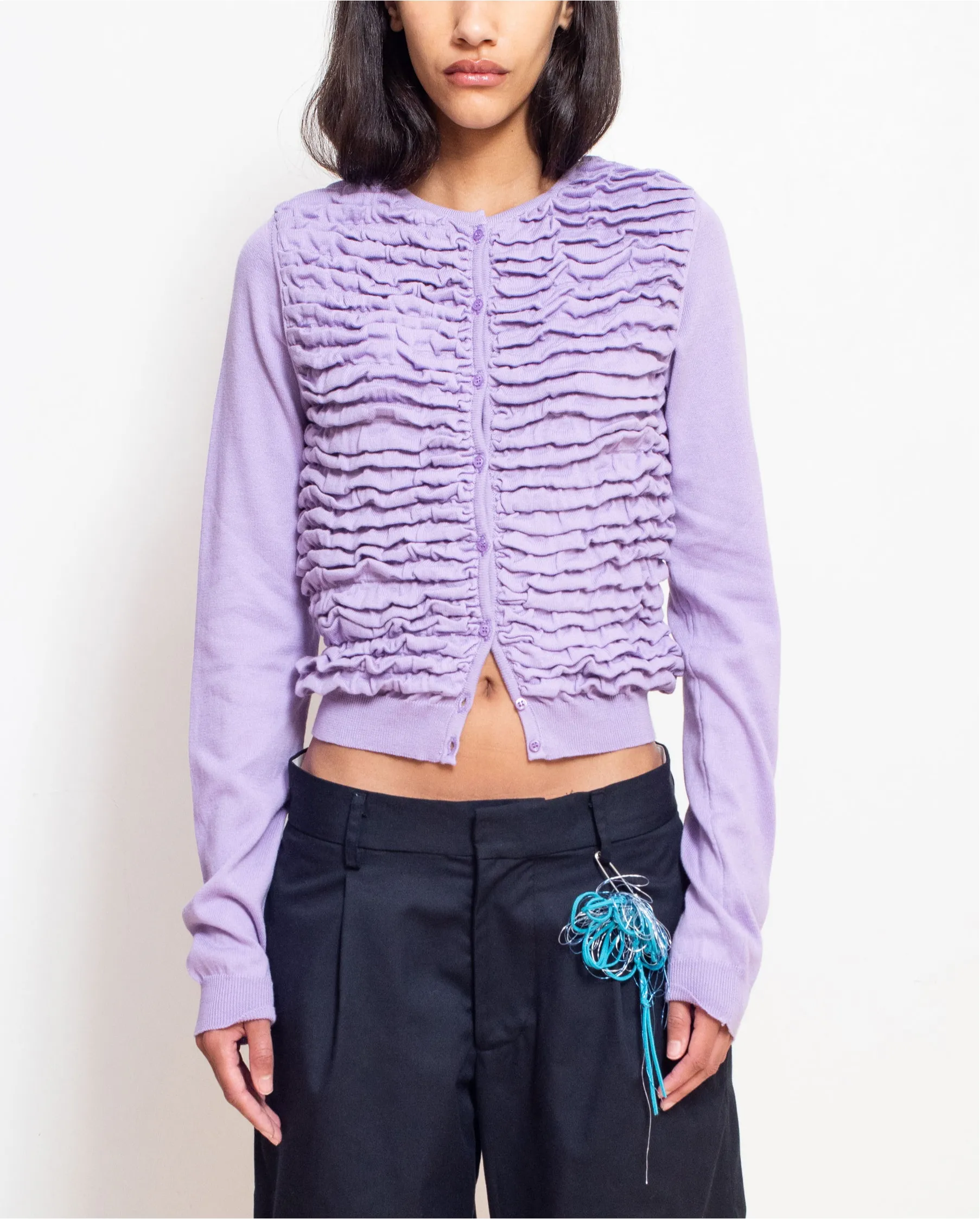 Button-Up Cardigan in Bouganville sold by Cafe Forgot