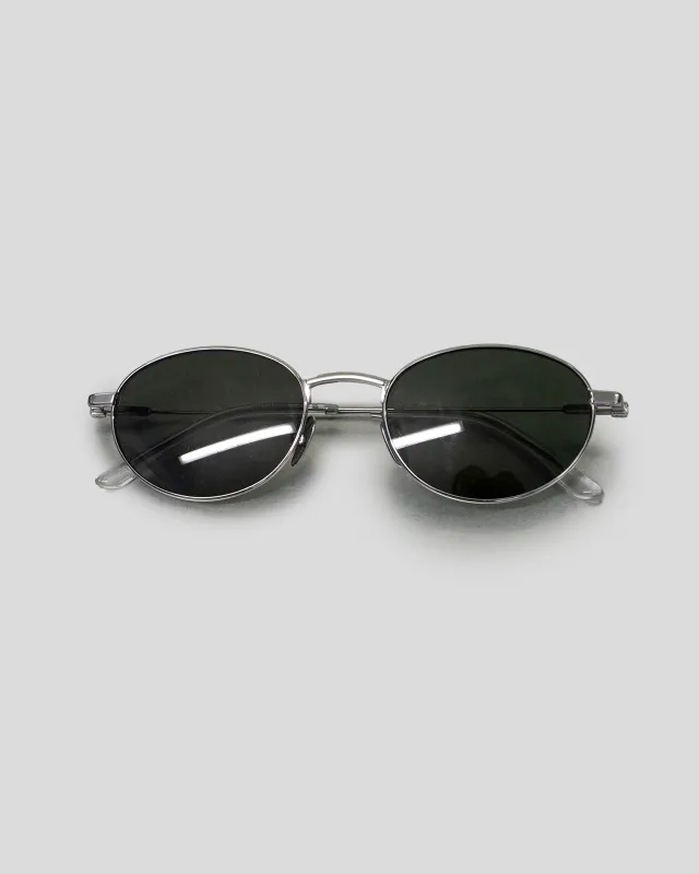 The Cruz with Silver Frame & Green Lens made by THISTLES