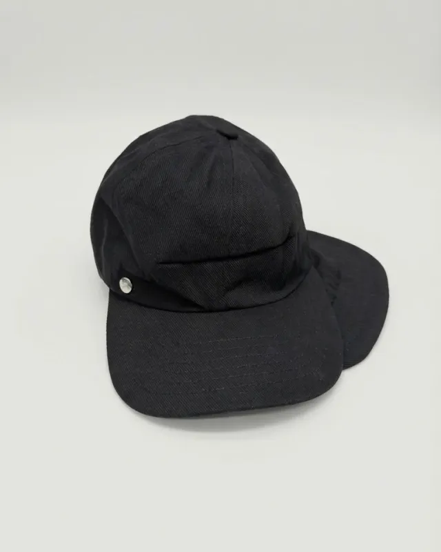 Black Double Brim Hat made by Cafe Forgot