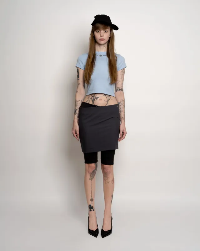 Blue Busy Co Pants Skirt made by Cafe Forgot