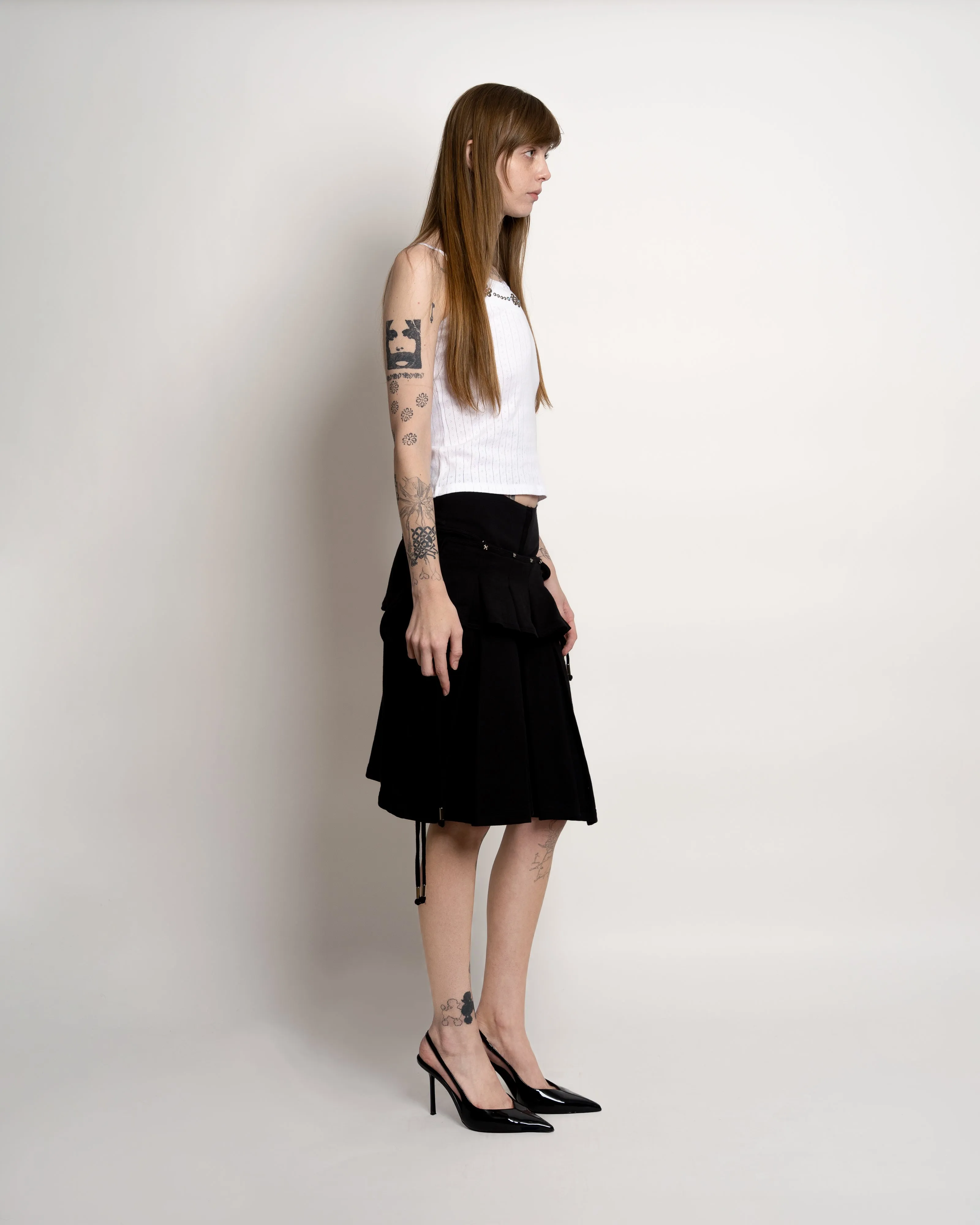 Black Layer Modular Microshorts, Mini and Midi Skirt sold by Cafe Forgot product image thumbnail 2