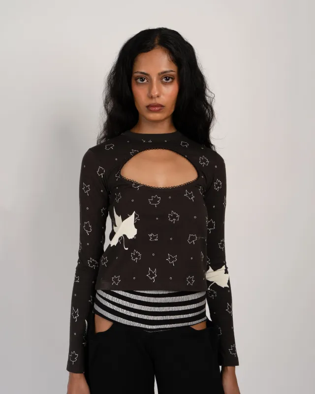 Logo Removal Long Sleeve in Black made by Cafe Forgot