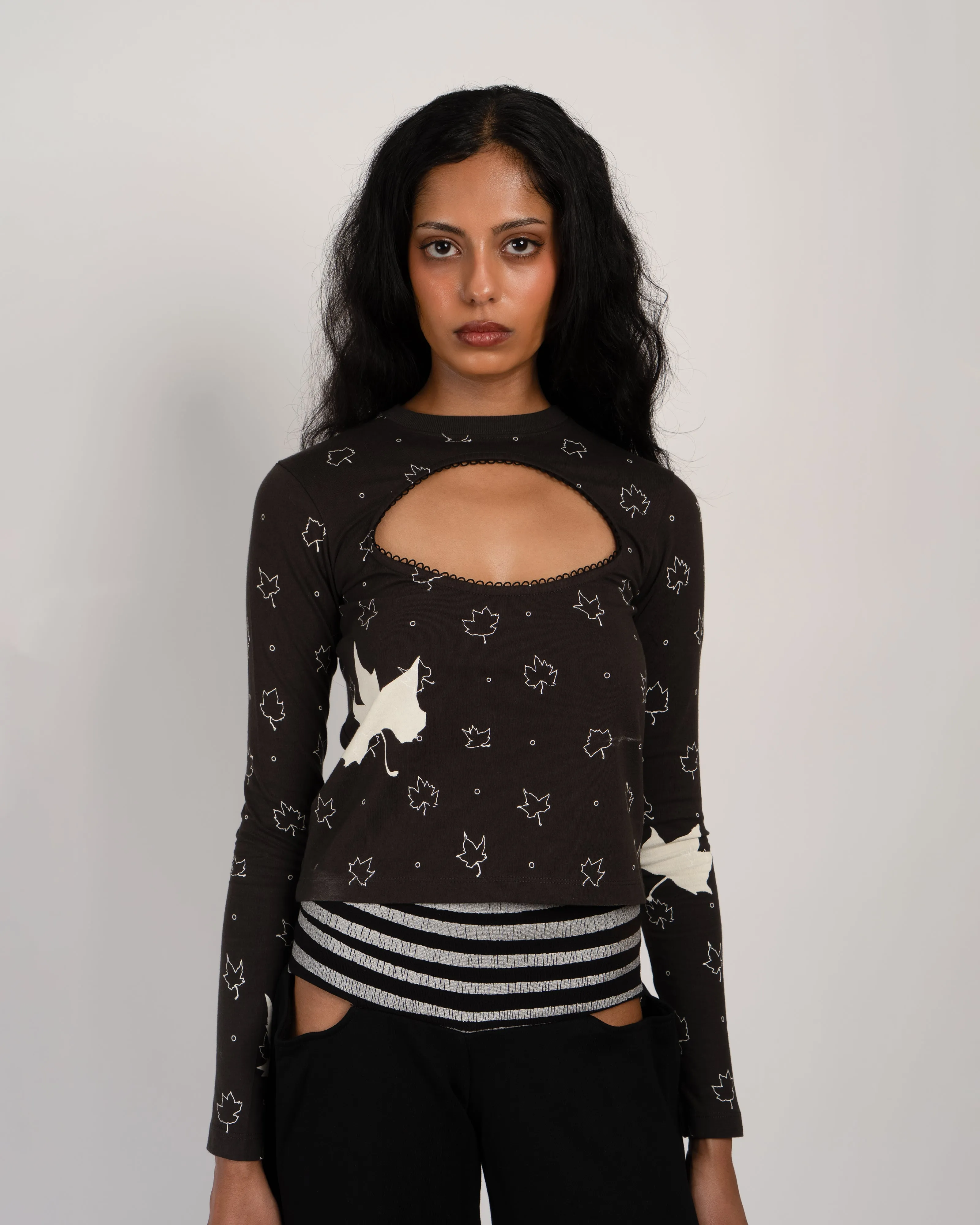 Logo Removal Long Sleeve in Black sold by Cafe Forgot