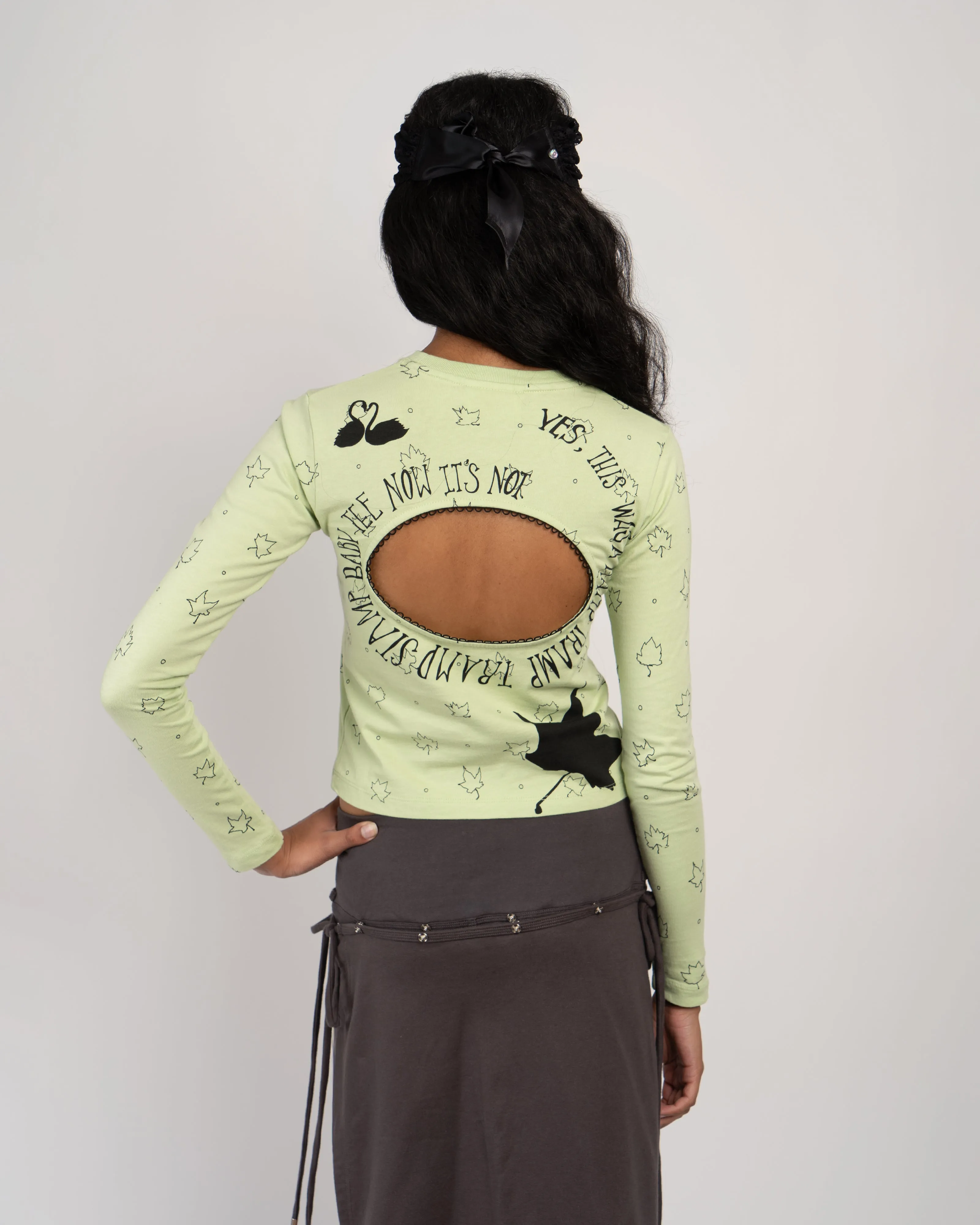 Logo Removal Long Sleeve in Green sold by Cafe Forgot product image thumbnail 5