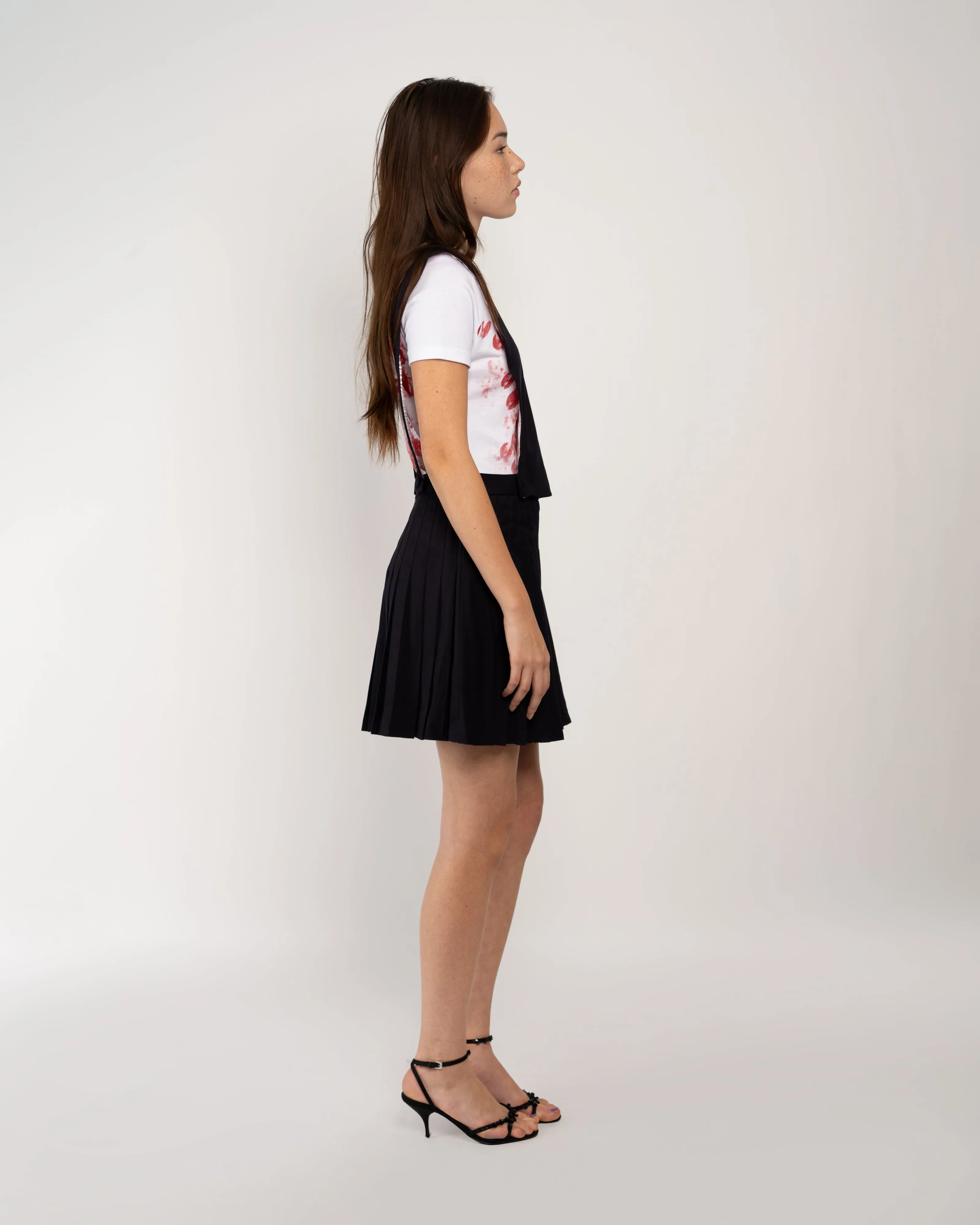 Navy Pleated Pinafore sold by Cafe Forgot product image thumbnail 3
