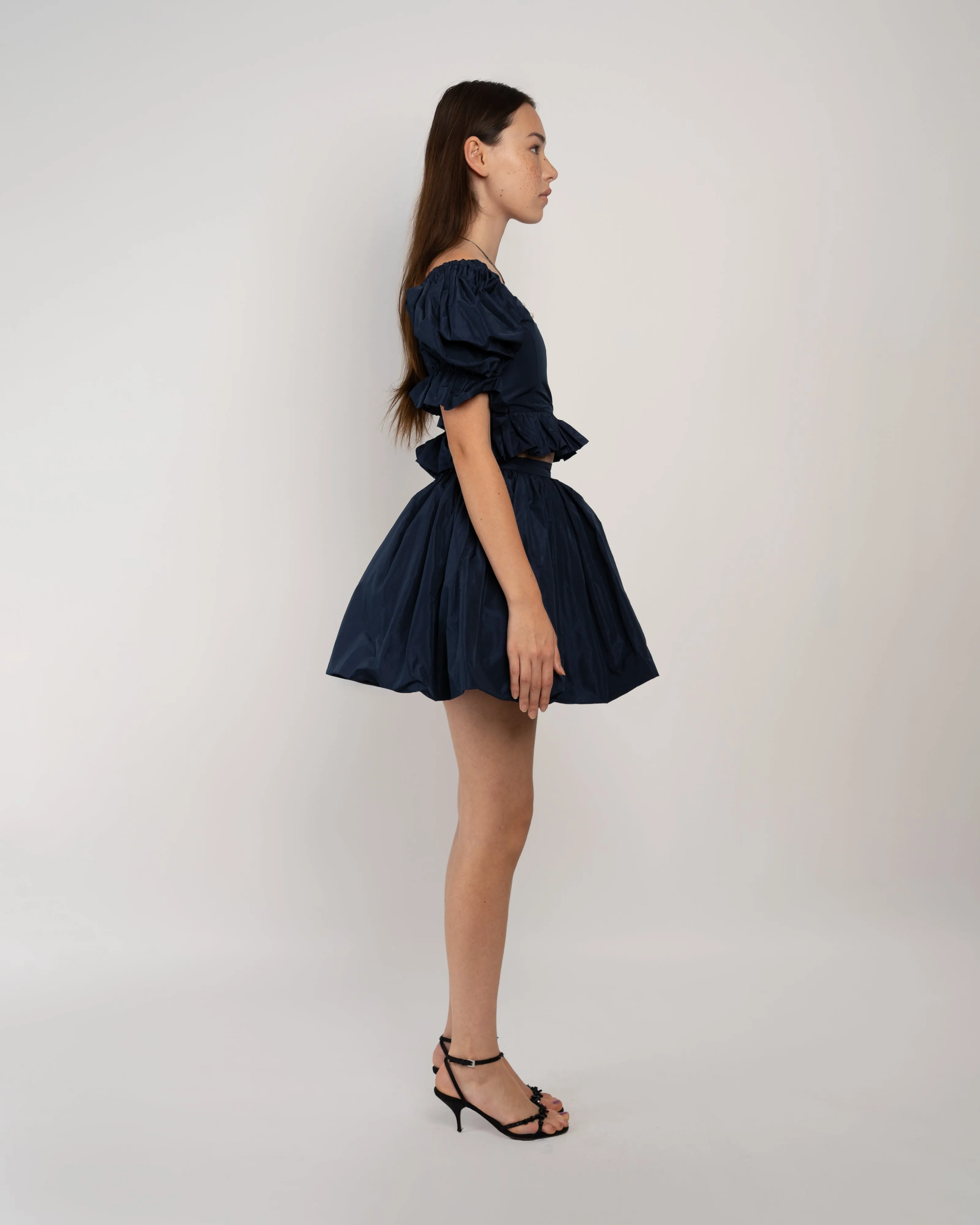Party Top in Navy Taffeta sold by Cafe Forgot product image thumbnail 4