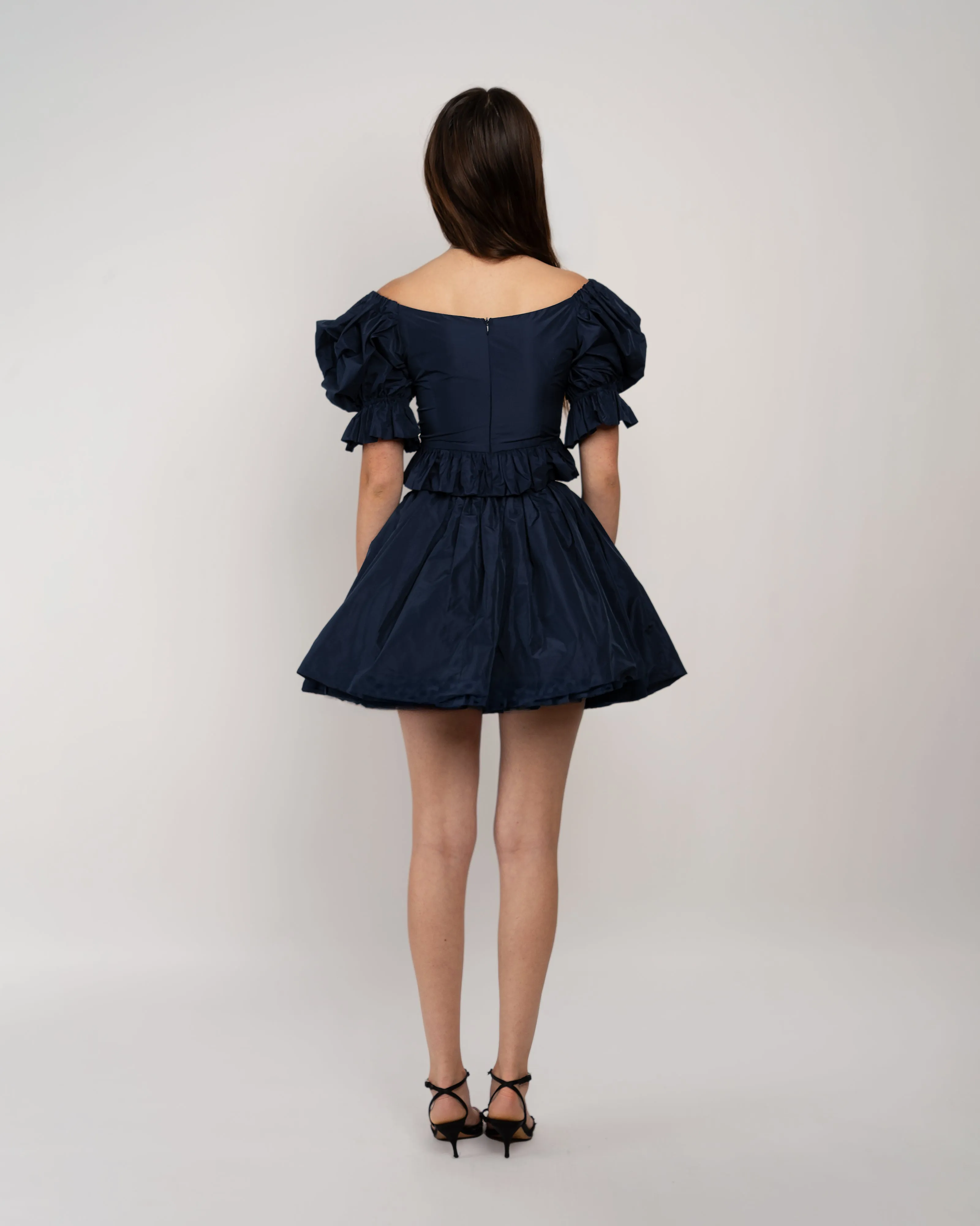 Party Top in Navy Taffeta sold by Cafe Forgot product image thumbnail 5
