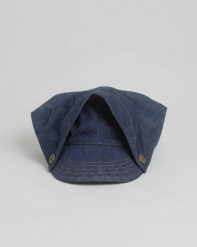 Selvedge Nun Cap in Denim made by Cafe Forgot