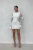 MADDISON White Embroidered Backless Mesh Mini Dress sold by Talliah Rose UK
