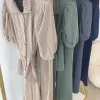 KITTY Puff Sleeve Soft Ribbed Belted Lounge Set sold by Talliah Rose UK