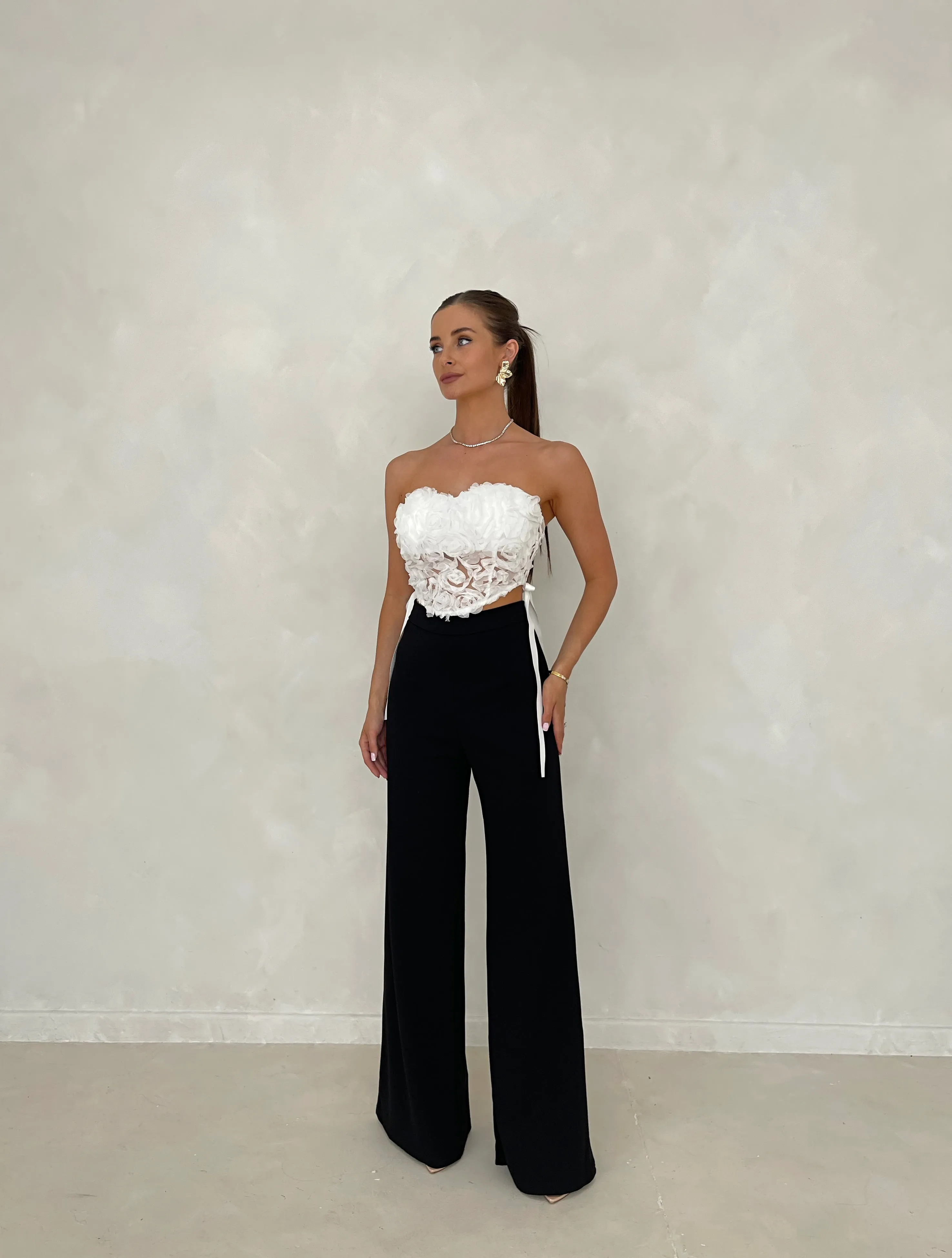 RAE Thick High Waisted Wide Leg Trousers (4 colours) sold by Talliah Rose UK product image thumbnail 5