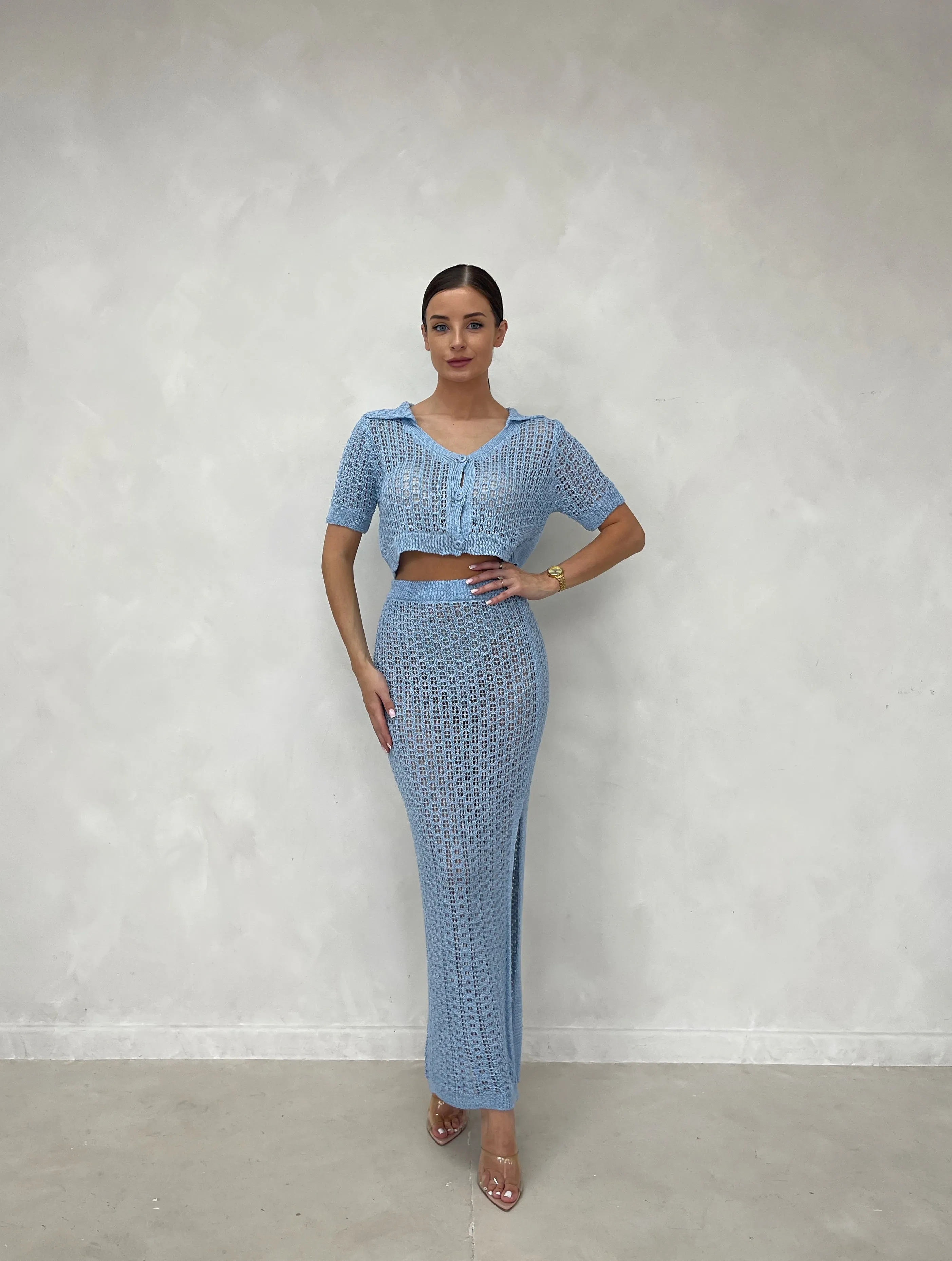 LIZA Knitted Crochet Maxi Co Ord (3 colours) sold by Talliah Rose UK product image thumbnail 4