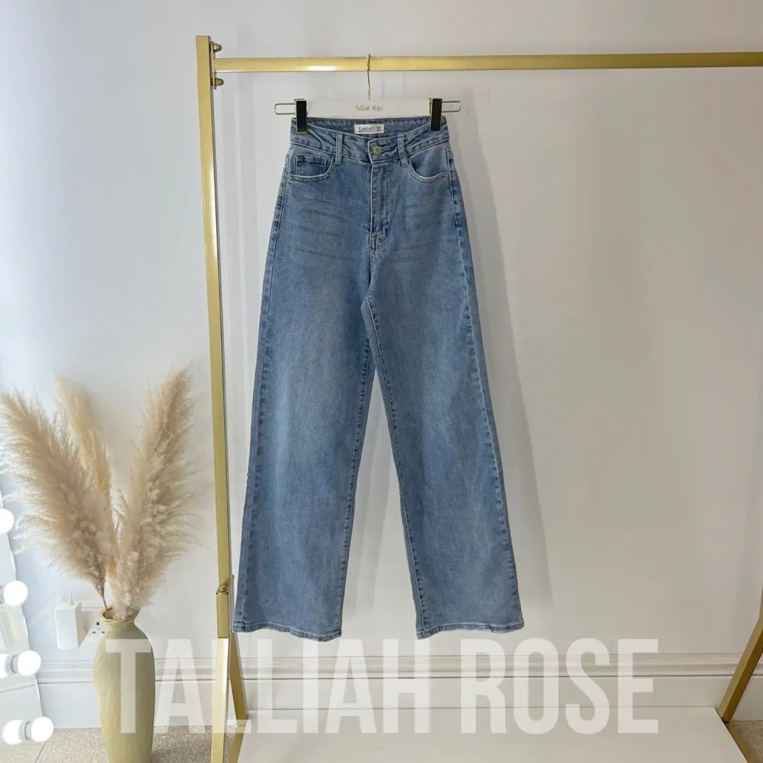 TORI Viral Stretchy Wide Leg High Waisted Dad Fit Jeans sold by Talliah Rose UK