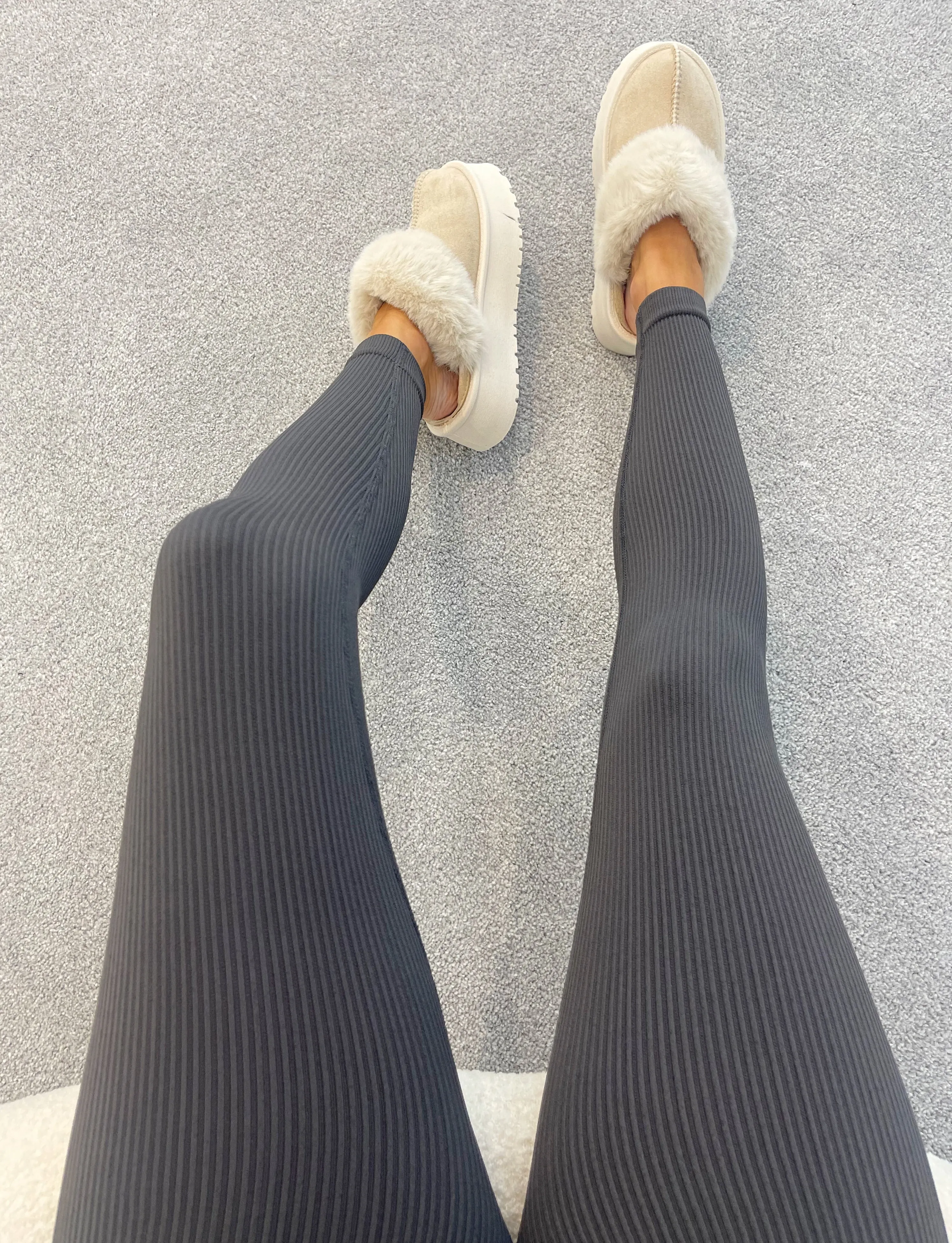 HONEY High Waisted Thick Rib Seamless Leggings in Slate sold by Talliah Rose UK